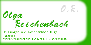 olga reichenbach business card